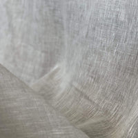 Coco Sheer White Linen Fabric