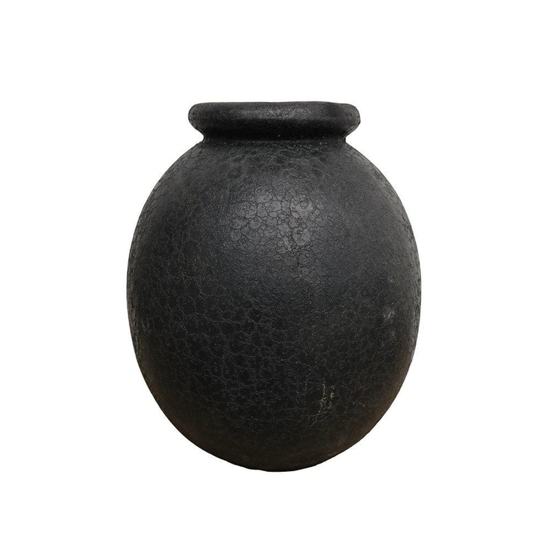 Earthenware Round Black Pot