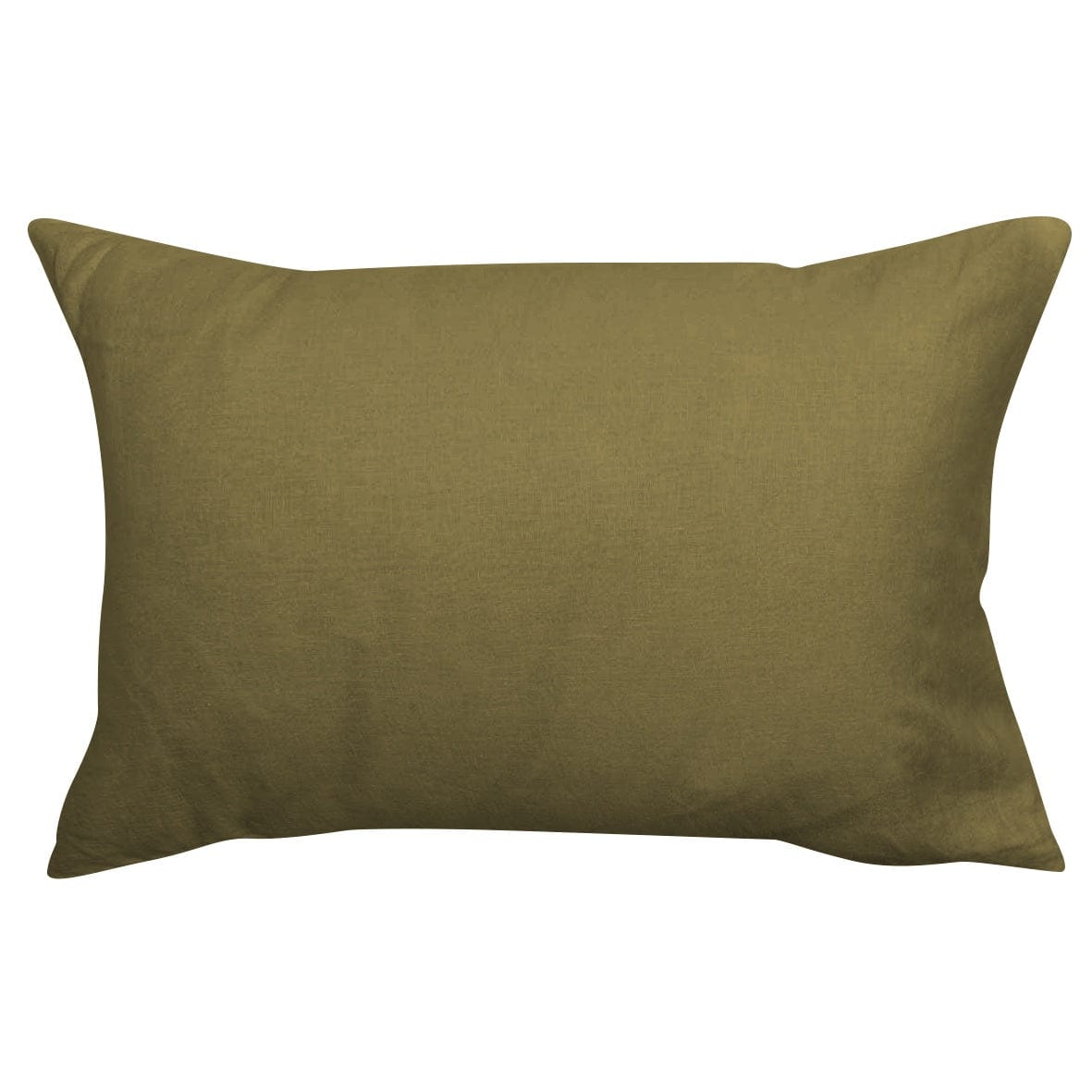 Olive Linen Pillowcases Pair