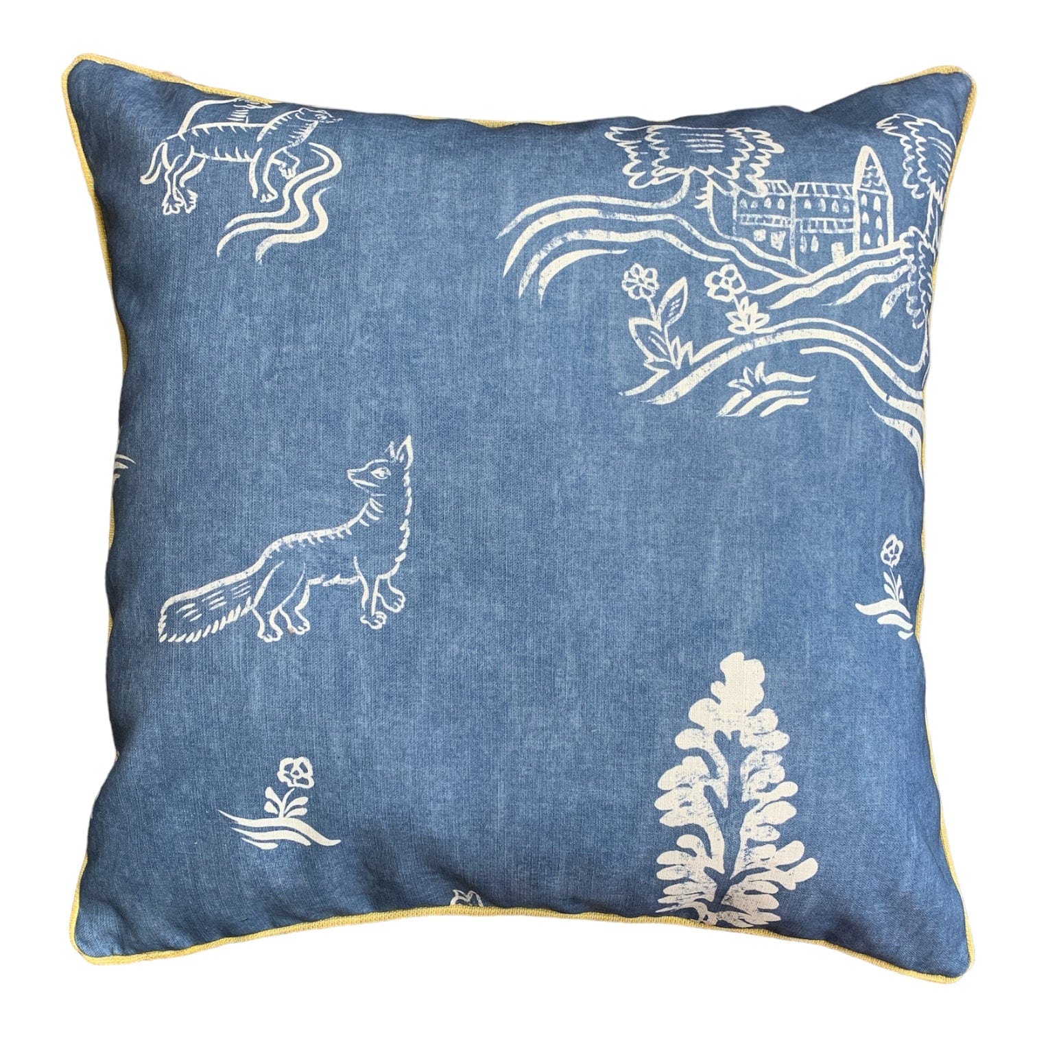 Friendly Folk Blue 55x55cm Outdoor Cushion