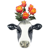 Friesian Cow Wall Vase