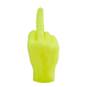 Neon Yellow F*ck You Candle Hand
