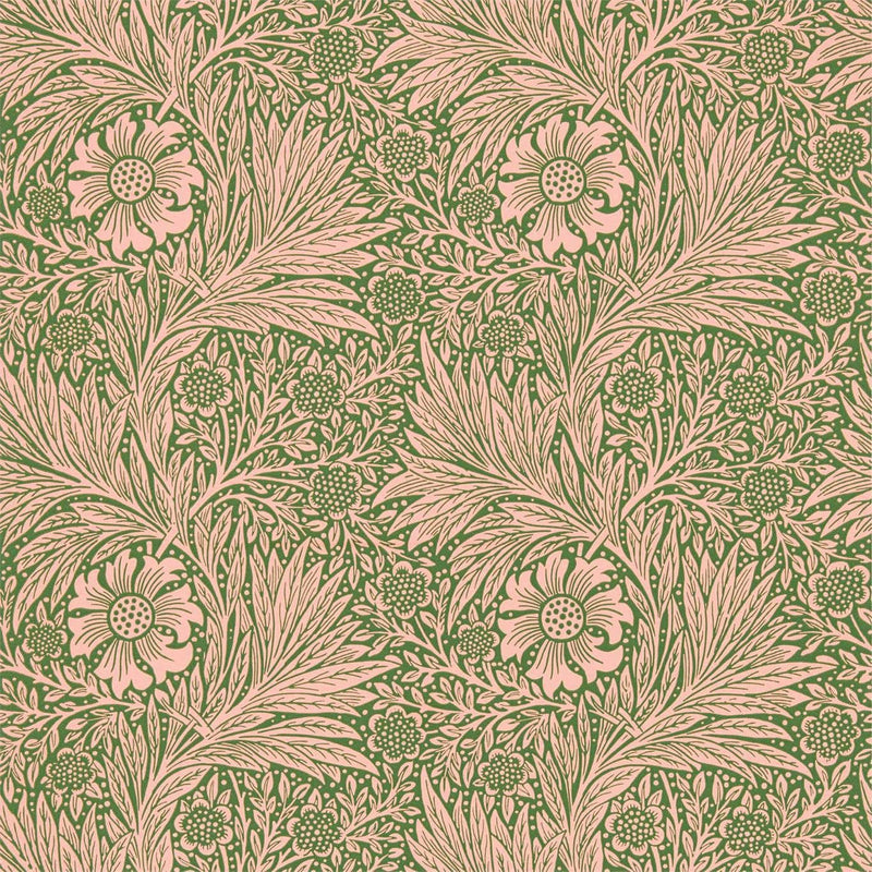 Marigold Pink Olive Linen Fabric