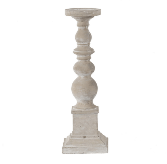 Pedestal Candle Holder Cement Large
